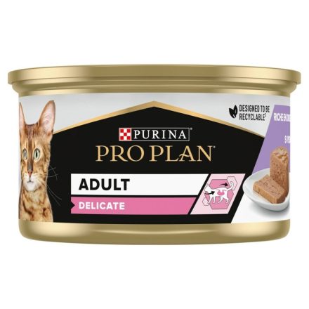 Macska eledel Purina Pro Plan Delicate Csirke Pulyka 85 g MOST 1261 HELYETT 752 Ft-ért!