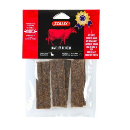 Kutya Snack Zolux Beef stripes Marha- és borjúhús 100 g MOST 4540 HELYETT 2720 Ft-ért!