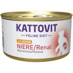   Macska eledel Kattovit Feline Diet Niere/Renal Chicken Csirke 185 g MOST 2637 HELYETT 1579 Ft-ért!