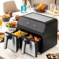   Légsütő InnovaGoods Fryinn Double 8000 Fekete 3400 W 8 L Rozsdamentes acél MOST 131475 HELYETT 62041 Ft-ért!